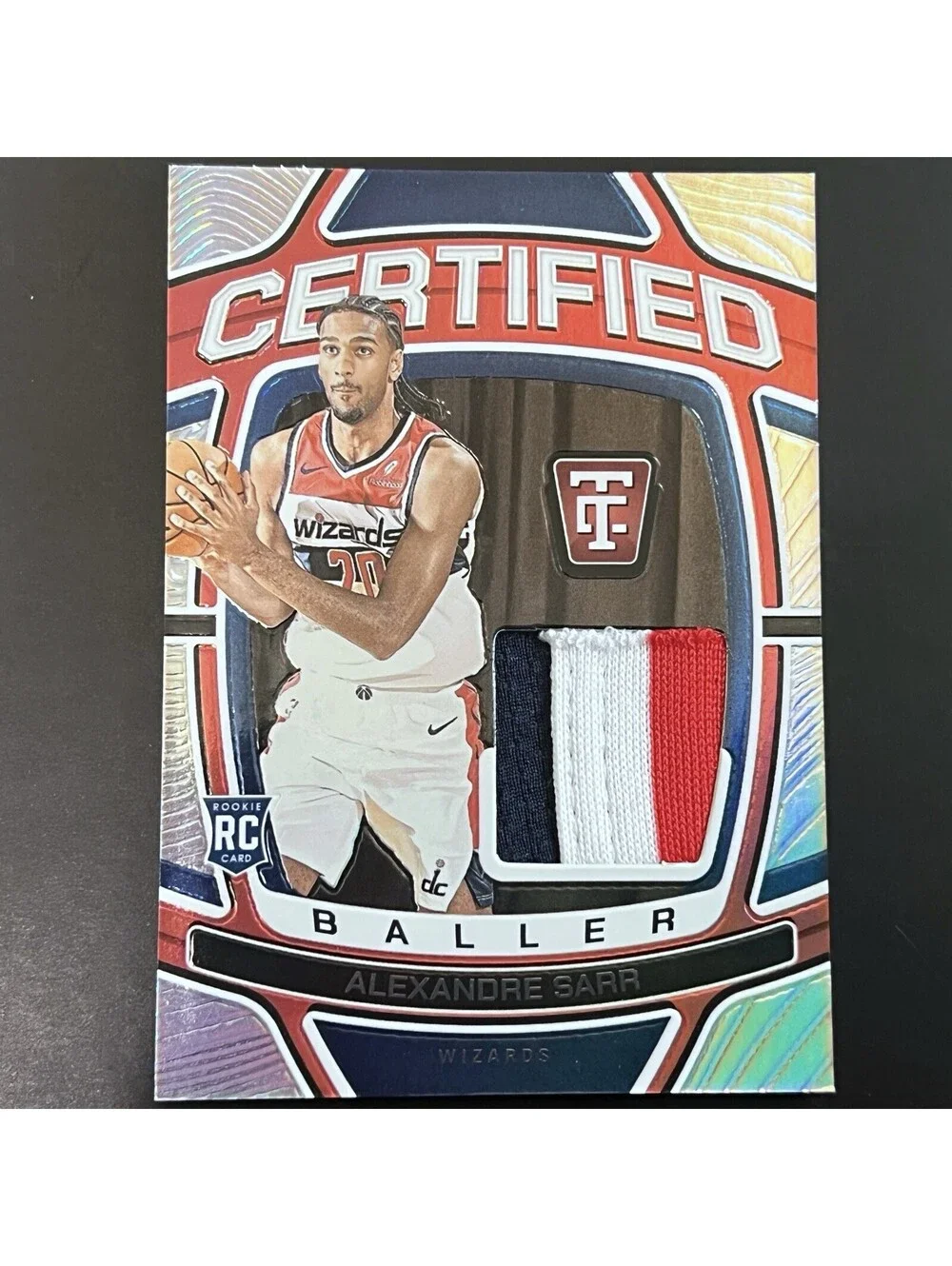 2024-25 Panini Totally Certified Alexandre Sarr Baller Relic RC CB-ALX #'d /125